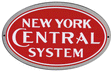 Embossed Die-Cut Metal Sign -- New York Central