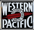 Embossed Die-Cut Metal Sign -- Western Pacific