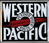 Embossed Die-Cut Metal Sign -- Western Pacific