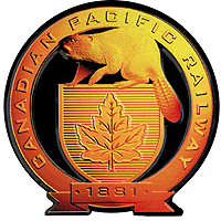 Embossed Die-Cut Metal Sign -- Canadian Pacific