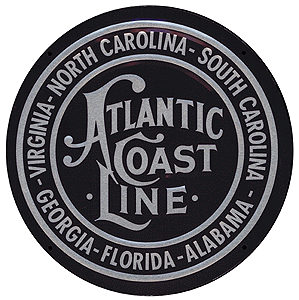 Embossed Die-Cut Metal Sign -- Atlantic Coast Line