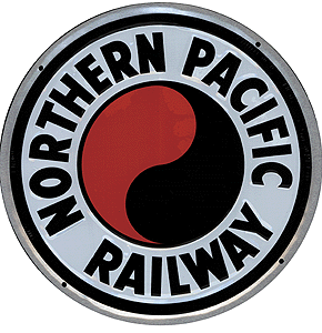 Embossed Die-Cut Metal Sign -- Northern Pacific