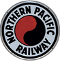 Embossed Die-Cut Metal Sign -- Northern Pacific