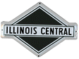 Embossed Die-Cut Metal Sign -- Illinois Central
