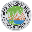 Embossed Die-Cut Metal Sign -- Florida East Coast