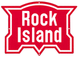 Embossed Die-Cut Metal Sign -- Rock Island
