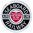 Embossed Die-Cut Metal Sign -- Seaboard Air Line