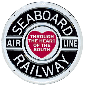Embossed Die-Cut Metal Sign -- Seaboard Air Line