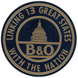 Embossed Die-Cut Metal Sign -- Baltimore & Ohio