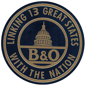 Embossed Die-Cut Metal Sign -- Baltimore & Ohio