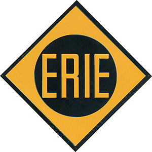 Embossed Die-Cut Metal Sign -- Erie