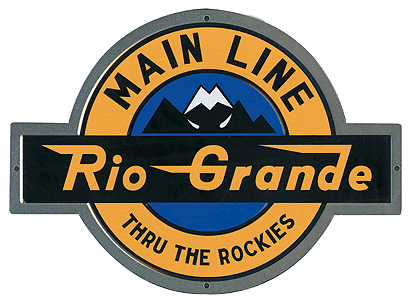 Embossed Die-Cut Metal Sign -- Denver & Rio Grande Western