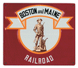 Embossed Die-Cut Metal Sign -- Boston & Maine