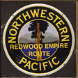 Embossed Die-Cut Metal Sign -- Northwestern Pacific