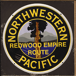 Embossed Die-Cut Metal Sign -- Northwestern Pacific