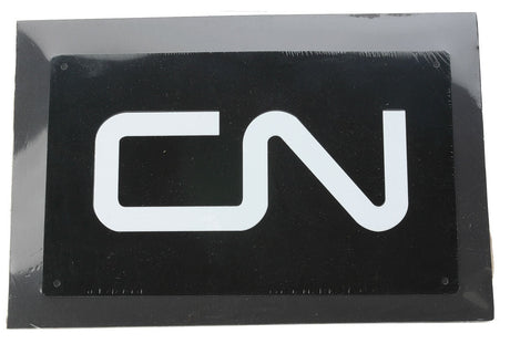 Embossed Die-Cut Metal Sign -- Canadian National
