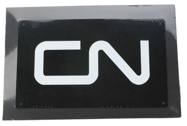 Embossed Die-Cut Metal Sign -- Canadian National