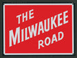 Embossed Die-Cut Metal Sign -- Milwaukee Road