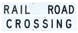 24" Embossed, Die-Cut Metal Sign -- Railroad Crossing (Crossbuck)