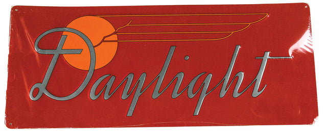 Embossed Die-Cut Metal Sign -- Southern Pacific Daylight