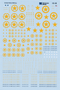 Military Vehicle Decals -- United States Armor Codes & Insignia - 1/72nd & 1/76th Scales Yellow