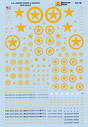 Military Vehicle Decals -- United States Armor Codes & Insignia - 1/48th Scale Yellow