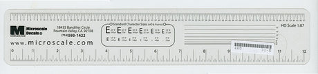 Microscale - Clear (See-Through) HO Scale Ruler