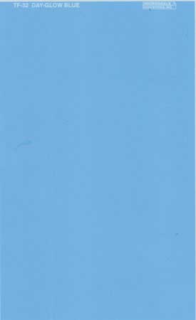 Trim Film Solid Color Decal Sheet -- Day-Glo Blue