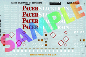 Intermodal Equipment -- Mini-Cal Pacer Stack Train 53' Container (1999+)