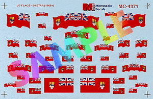 Canadian Flags -- Mini-Cal Red w/Union Jack in Field (1870-1965)