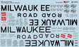 Railroad Decal Set -- Milwaukee Road 4000 Cubic Foot & Smaller Covered Hoppers