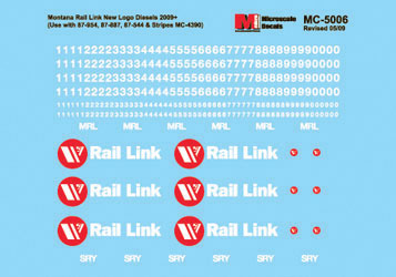 Montana Rail Link - MRL -- Mini-Cal Diesel Locomotives (New Logo) 2009-Present