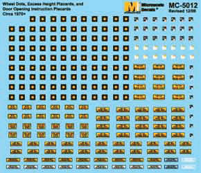 Freight Car Data -- Wheel Inspecton Dots & Excess Height Placards (1978+)