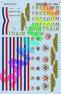 Freedom Train 1947-49 -- ALCO PA Diesel & Passenger Cars (red, blue, gold; use w/ Stripes #601066)