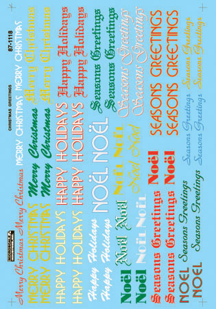 Railroad Decal Set -- Christmas Train Graphics Holiday Greetings