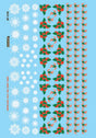 Railroad Decal Set -- Christmas Train Graphics Holly & Snowflakes