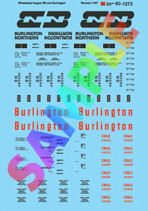 Burlington Northern - BN, Chicago Burlington & Quincy - CB&Q -- Whalebelly Hopper