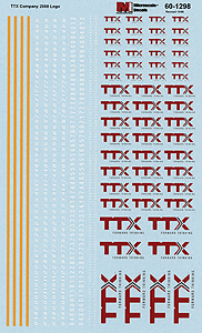 Railroad Decal Set -- TTX Auto Rack w/2008+ Logo
