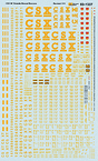 Railroad Decal Set -- CSX 50' Outside-Braced/Exterior-Post Boxcars