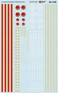 Railroad Decal Set -- Chicago Great Western Early & Late Cabooses