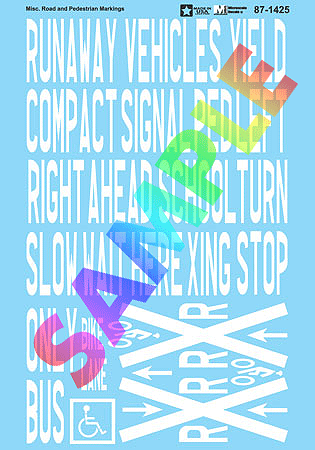 Street Decal Set -- Miscellaneous Road & Pedestrian Markings