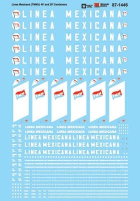 Container Decal Set -- Linea Mexicana TMMU - 20' & 40' Containers