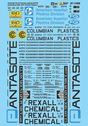 Railroad Decal Set -- ACF Leasing ACFX 5250, 5701 Plastics Covered Hoppers-1