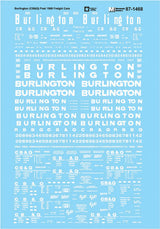 Railroad Decal Set -- Chicago, Burlington & Quincy - Freight Cars, 1968+-2