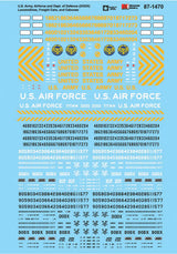 Railroad Decal Set -- U.S. Army, Airforce & Dept. Of Defense DODX Locos, Freight Cars & Cabooses-2
