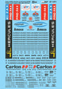 Railroad Decal Set -- Carlon CARX, American Car & Foundry ACFX Plastic 4650-5250-5700 Covered Hopp