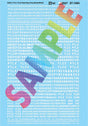 Railroad Decal Set -- NAHX, PTLX, TLCX Style Reporting Marks (white)