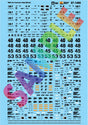 Railroad Decal Set -- Common Intermodal Well Car Data (black)
