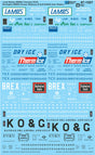 Railroad Decal Set -- Reefers: Lamb Weston REMX, Thermice TICX, CB&Q RBBX, Kansas Oklahoma & Gulf