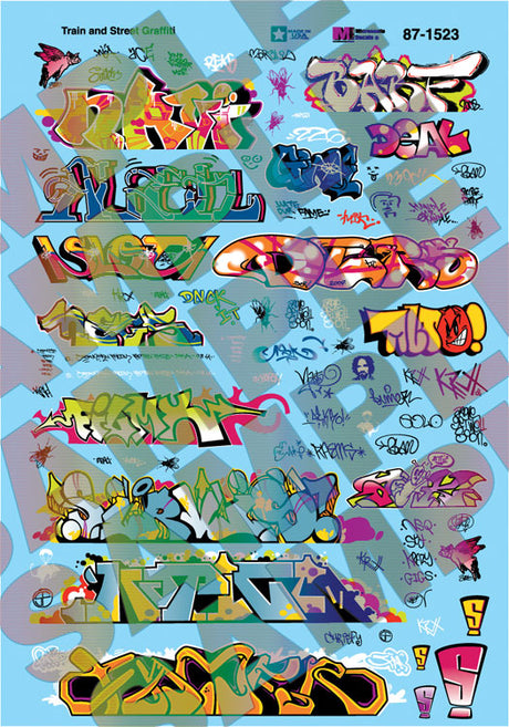 Graffiti Decal Set -- Modern Graffiti